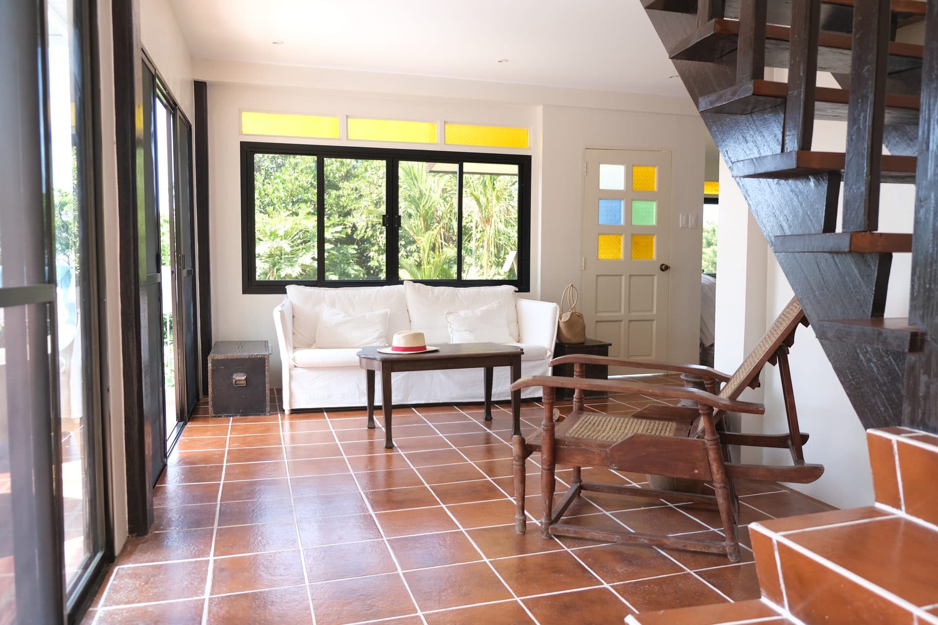 Open staircase from the living room